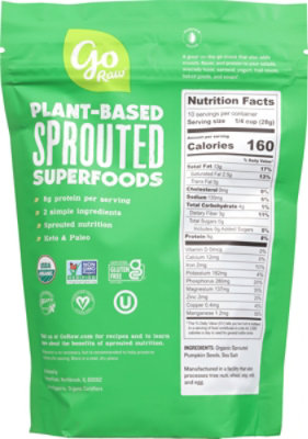 Go Raw Sprouted Pumpkin Seeds With Seasalt - 10 Oz - Image 5