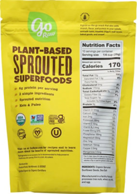 Go Raw Sprouted Sunflower Seeds With Seasalt - 10 Oz - Image 5