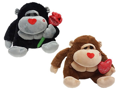 Signature Select 8 Inch Valentine Gorilla with Heart Colors May Vary - Each - Image 1