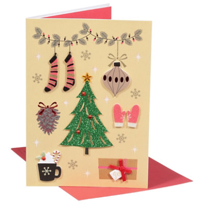 Papyrus Christmas Icons on Wood Christmas Card - Each - Image 2