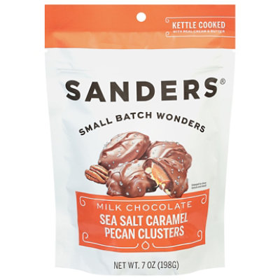 Sanders Milk Chocolate Sea Salt Caramel Pecan Clusters - 7 Oz - Image 3