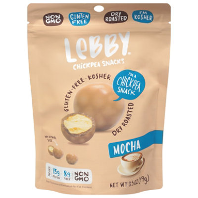 Lebby Snacks Chickpea Mocha Chocolate Covered - 3.5 Oz - Image 3