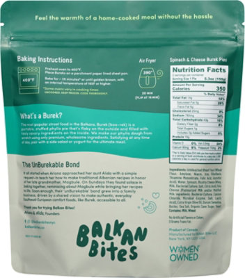 Balkan Bites Spinach Cheese Burek Pies - 10.6 Oz - Image 5