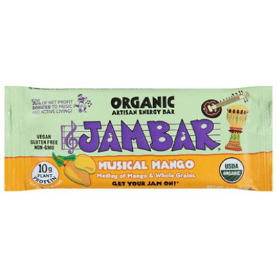 Jambar Musical Mango Organic Energy Bar - 2.12 Oz - Image 3