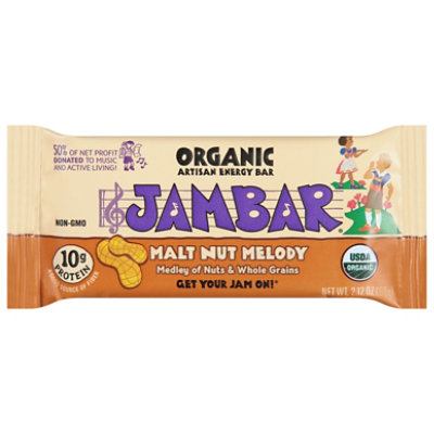 Jambar Malt Nut Melody Organic Energy Bar - 2.12 Oz - Image 3
