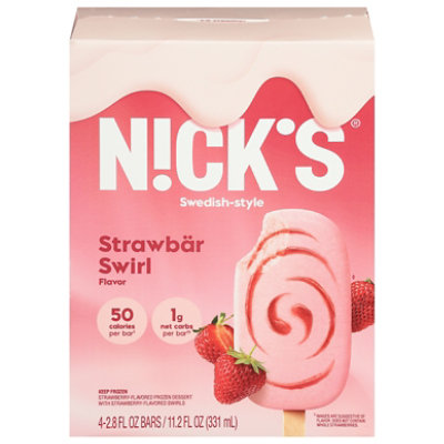 Nick's Strawbar Swirlm Ice Cream Bar 4 Count - 11.2 Oz - Image 3