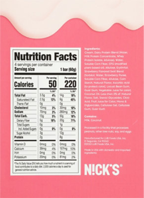 Nick's Strawbar Swirlm Ice Cream Bar 4 Count - 11.2 Oz - Image 5