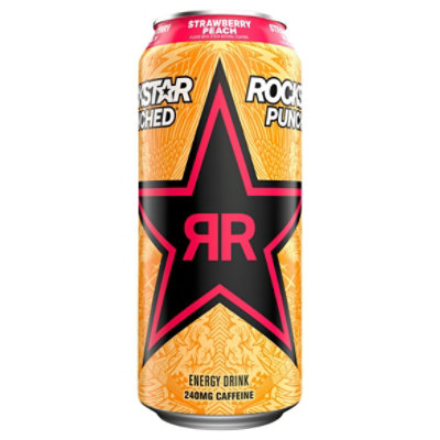 Rockstar Punched Strawberry Peach Energy Drink - 16 Fl. Oz. - Image 1
