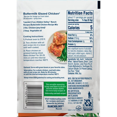 Hidden Valley Ranch Recipes Buttermilk Chicken Premium Recipe Mix - 1 Oz - Image 2