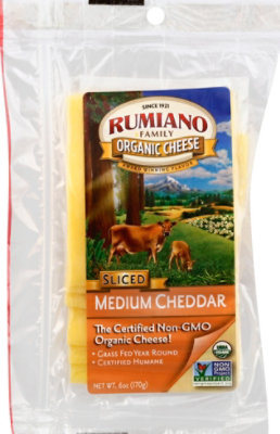 Rumiano Organic Slice Med Cheddar Cheese - 6 Oz - Image 2