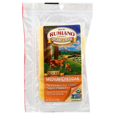 Rumiano Organic Slice Med Cheddar Cheese - 6 Oz - Image 1