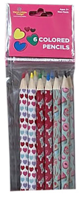 Onnet Valentine Coloring Pencils 6 Count - Each - Image 1