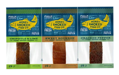 Honey Smoked Salmon Trio Pack - 18 Oz