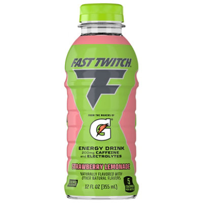 Fast Twitch Strawberry Lemonade Energy Drink - 12 Fl .Oz. - Image 3