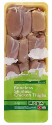 Signature Farms Boneless Skinless Chicken Thighs - 2 Lbs - Image 1