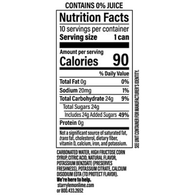 Starry Soda Lemon Lime - 10-7.5 Fl. Oz. - Image 3