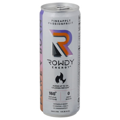 Rowdy Energy Powerburn Pineapple Passionfruit Beverage - 12 Fl. Oz. - Image 3