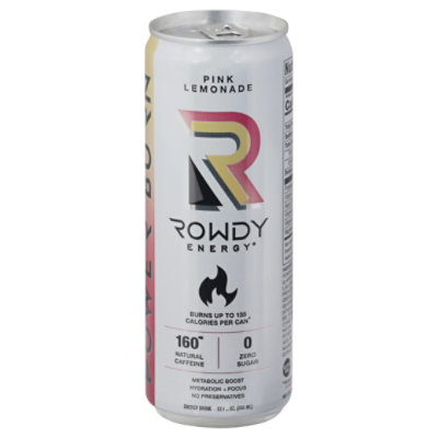 Rowdy Energy Power Burn Pink Lemonade Beverage - 12 Fl. Oz. - Image 3