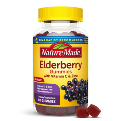 Nature Made Elderberry with Vitamin C and Zinc Gummies - 100 Count - Image 1