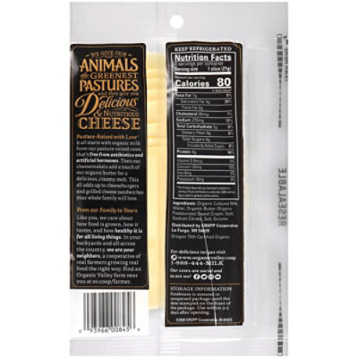 Organic Valley Sliced White Cheese American - 6 Oz - Image 5