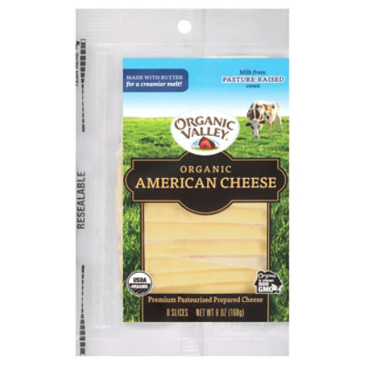 Organic Valley Sliced White Cheese American - 6 Oz - Image 1