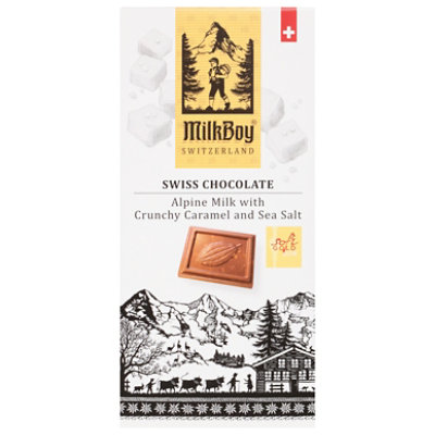 Milkboy Swiss Milk Chocolate Caramel Salted Bar - 3.5 Oz - Image 1