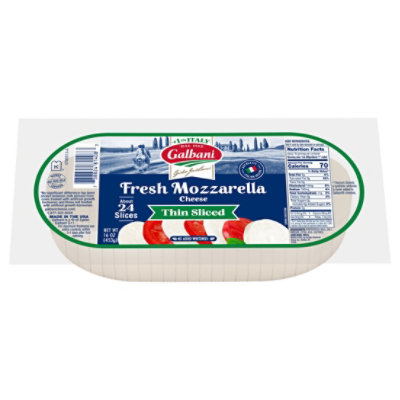 Galbani 24 Thin Sliced Fresh Mozzarella Log - 16 Oz - Image 3