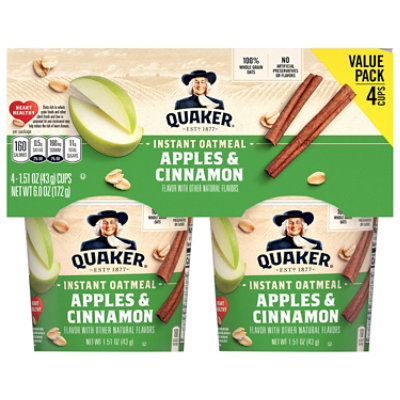 Quaker Apples And Cinnamon Pack Instant Oatmeal - 6 Oz - Image 3