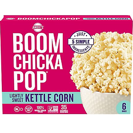 Angie's BOOMCHICKAPOP Lightly Salted Kettle Corn - 6-3.29 Oz - Image 2