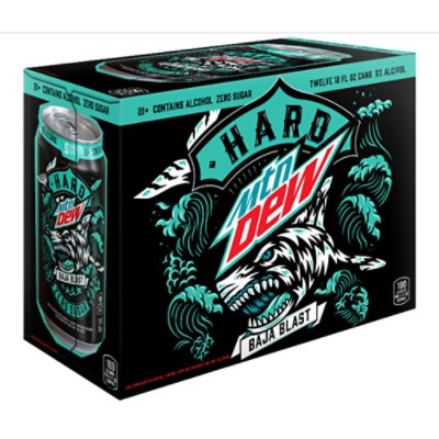 Hard Mountain Dew Zero Sugar Malt Beverage Baja Blast - 12-12 Fl. Oz. - Image 2