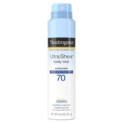 Neutrogena Ultra Sheer Sunscreen Spray SPF 70 - 3 Oz - Image 3