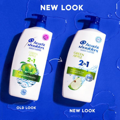 Head & Shoulders 2 in 1 Green Apple Shampoo - 28.2 Fl. Oz. - Image 4