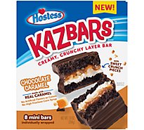 HOSTESS Chocolate Caramel KAZBARS Creamy and Crunchy Layer Bar 8 Count - 10 Oz