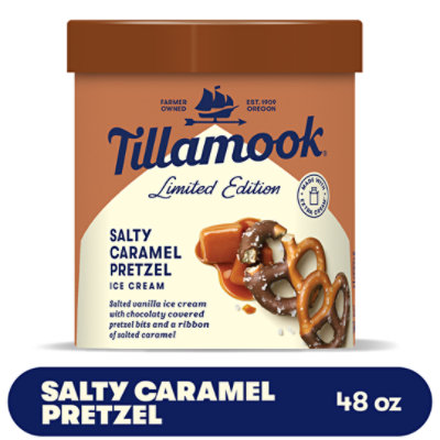 Tillamook Salty Caramel Pretzel Ice Cream - 48 Oz - Image 1