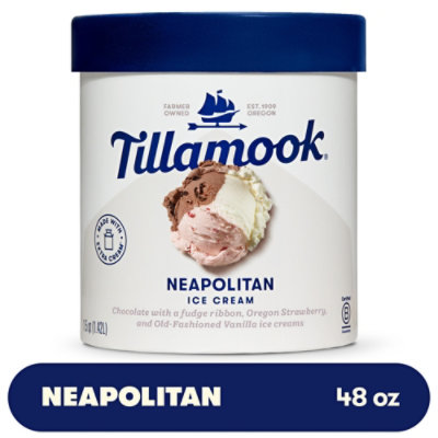 Tillamook Neapolitan Premium Ice Cream - 48 Oz - Image 1