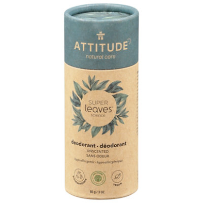 Attitude Super Leaves Unscented Deodorant Stick - 3 Oz - Image 3