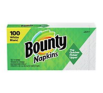 Bounty White Paper Napkins - 100 Count