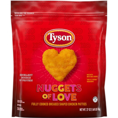 Tyson Frozen Nuggets of Love Heart-Shaped Chicken Nuggets - 27 Oz