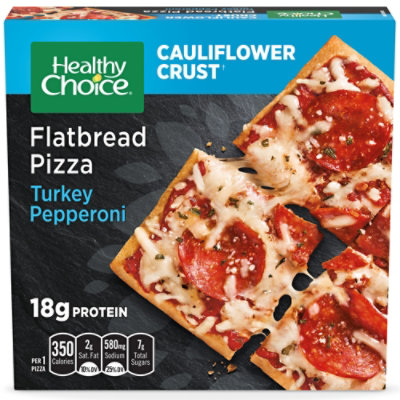 Healthy Choice Turkey Pepperoni Frozen Flatbread Pizza - 6 Oz - Image 1