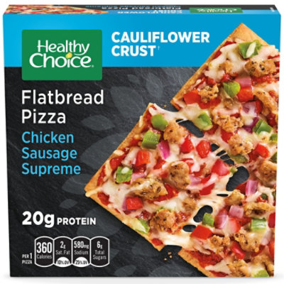 Healthy Choice Chicken Sausage Supreme Frozen Flatbread Pizza - 6.75 Oz - Image 1