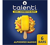Talenti Ice Cream Alphonso Mango Sorbetto Bar 6 Pack - 11.1 Fl. Oz.