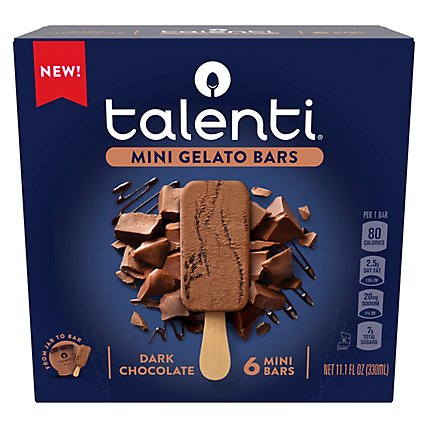 Talenti Dark Chocolate Gelato Bar - 6 Count - Image 3