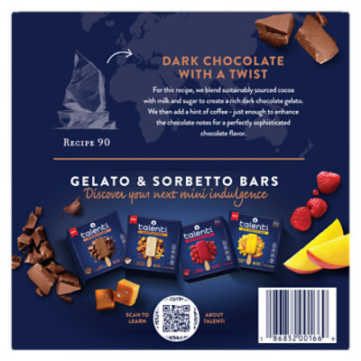 Talenti Dark Chocolate Mini Gelato Bar - 6 CT - Image 6