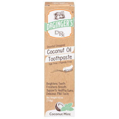 Dr Gingers Healthcare Products Llc Coconut Oil Toothpaste - 4 Oz - Image 2
