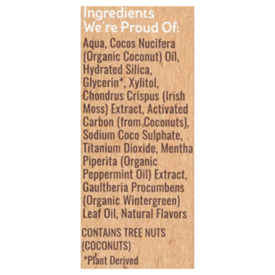 Dr Gingers Healthcare Products Llc Coconut Oil White Charcoal Toothpaste - 4 Oz - Image 3