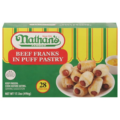 Nathan's Famous Beef Franks in Puff Pastry - 28 Count - Image 1