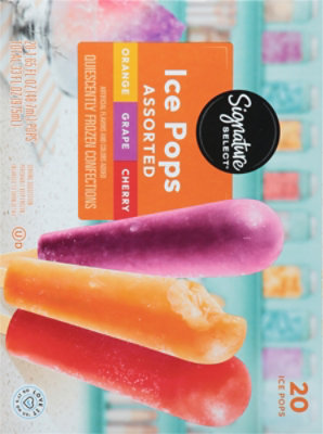 Signature SELECT Orange Cherry Grape Varity Ice Pops Pack - 20-1.65 Fl. Oz. - Image 6