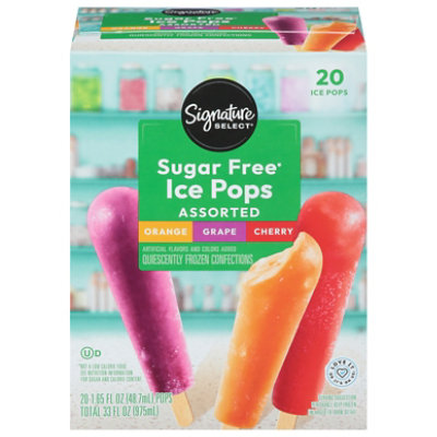 Signature SELECT Sugar Free Assorted Ice Pops Multipack - 20-1.65 Fl. Oz. - Image 3