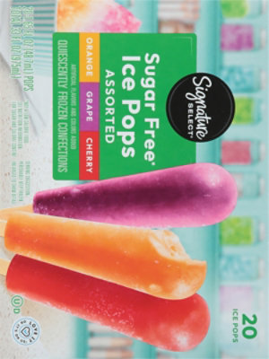 Signature SELECT Sugar Free Assorted Ice Pops Multipack - 20-1.65 Fl. Oz. - Image 6