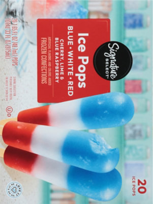 Signature SELECT Blue White Red Ice Pops Mutlipack - 20-1.65 Fl. Oz. - Image 6